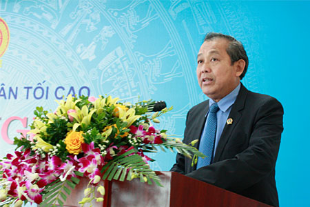 Đồng chí Trương Hòa Bình, Bí thư Trung ương Đảng, Chánh án Tòa án nhân dân tối cao