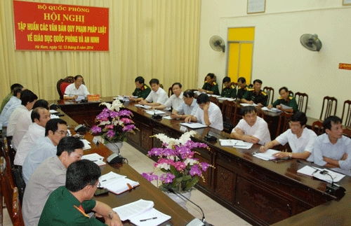 Hội nghị tập huấn các văn bản quy phạm pháp luật về quốc phòng và an ninh tại tỉnh Hà Nam