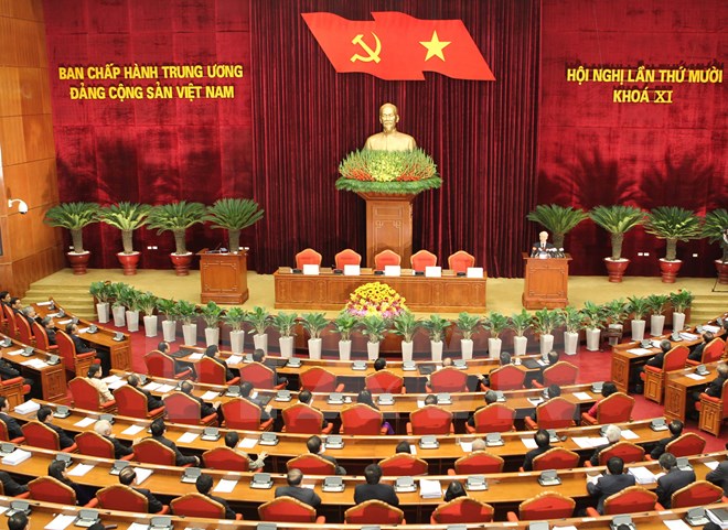 Toàn cảnh Hội nghị lần thứ mười Ban Chấp hành Trung ương Đảng khóa XI