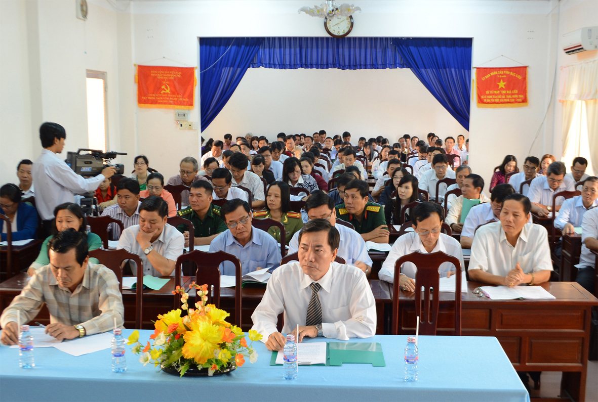 Các đại biểu tham dự Hội nghị phổ biến giáo dục pháp luật tỉnh Bạc Liêu