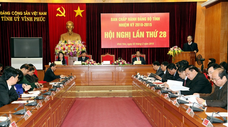 Hội nghị lần thứ 28, Ban Chấp hành Đảng bộ tỉnh Vĩnh Phúc nhiệm kỳ 2010-2015