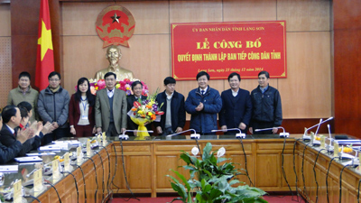 Lễ Công bố Quyết định thành lập Ban Tiếp công dân tỉnh Lạng Sơn 