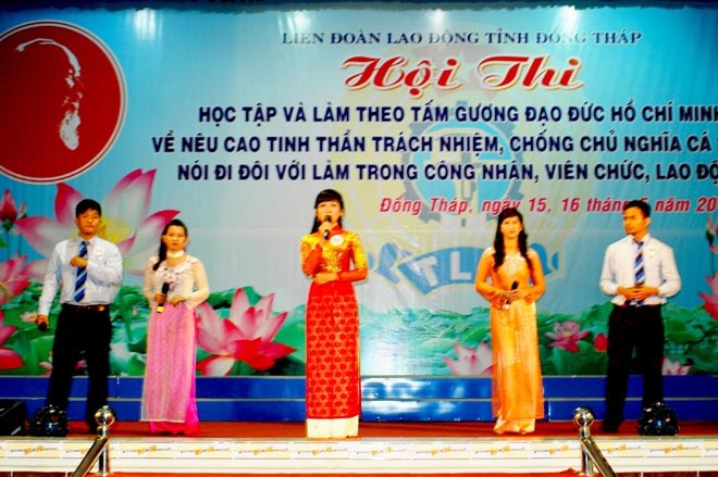 Hội thi “Học tập và làm theo tấm gương đạo đức Hồ Chí Minh” của Liên đoàn Lao động tỉnh Đồng Tháp