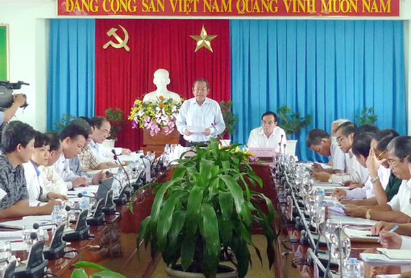 Đoàn công tác số 4 của Ban Chỉ đạo Trung ương về phòng, chống tham nhũng làm việc với Ban Thường vụ Tỉnh ủy Đồng Nai (tháng 9-2013)