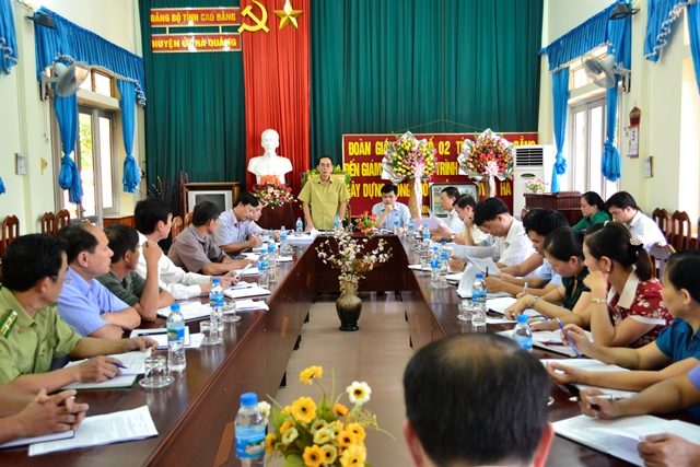 Ban Nội chính Tỉnh ủy kiểm tra công tác nội chính và phòng, chống tham nhũng tại Huyện ủy Hà Quảng