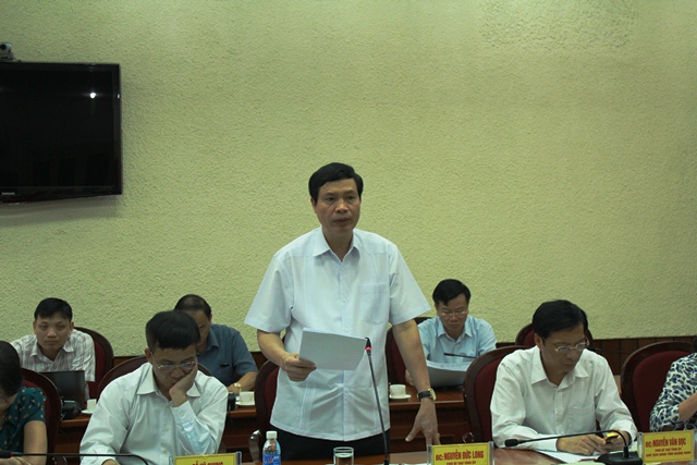 Đồng chí Nguyễn Đức Long, Phó Bí thư Tỉnh ủy, Chủ tịch HĐND tỉnh phát biểu tại cuộc họp