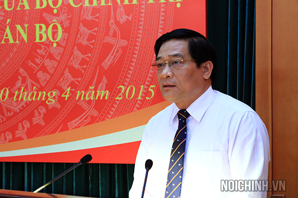 Đồng Chí Hà Ngọc Chiến, Ủy viên Trung ương Đảng, Phó trưởng Ban Nội chính Trung ương phát biểu nhận nhiệm vụ