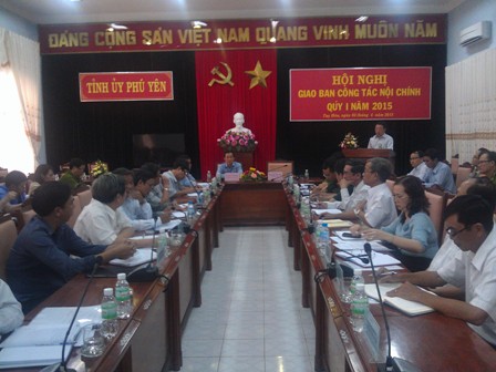 Thường trực Tỉnh ủy Phú Yên chủ trì tổ chức Hội nghị giao ban công tác nội chính quý I năm 2015