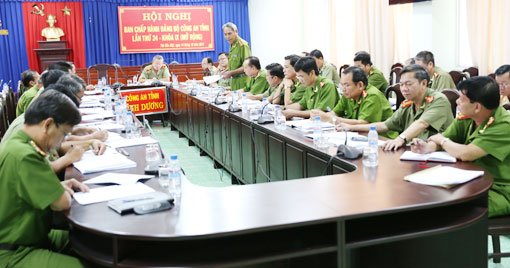 Một cuộc họp của Công an tỉnh Bình Dương