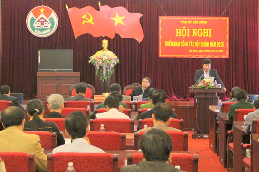 Hội nghị triển khai công tác nội chính 2015 tại tỉnh Đắk Nông