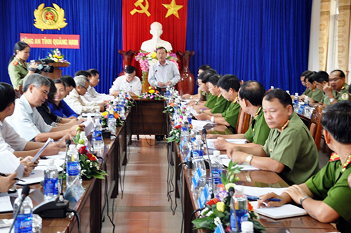 Ban Pháp chế HĐND tỉnh Quảng Nam làm việc với Công an tỉnh về công tác đảm bảo an ninh chính trị và trật tự an toàn xã hội trên địa bàn tỉnh