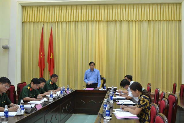Đoàn kiểm tra của Tỉnh ủy kiểm tra công tác chuẩn bị đại hội đảng tại Đảng ủy Quân sự tỉnh