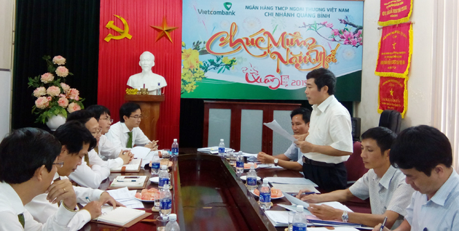 Ban Nội chính Tỉnh ủy Quảng Bình làm việc với Ngân hàng Ngoại thương Chi nhánh Quảng Bình về công tác phòng, chống tham nhũng