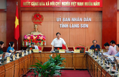 Một cuộc họp của Ủy ban nhân dân tỉnh Lạng Sơn