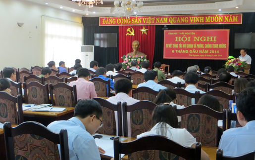 Một Hội nghị sơ kết công tác nội chính và phòng, chống tham nhũng tỉnh Thái Nguyên