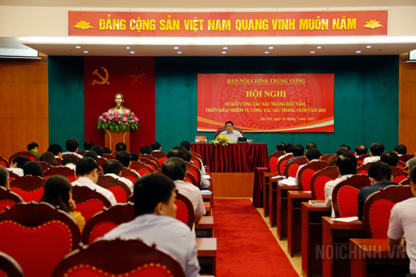 Hội nghị sơ kết công tác 6 tháng đầu năm, triển khai nhiệm vụ 6 tháng cuối năm 2015 Ban Nội chính Trung ương