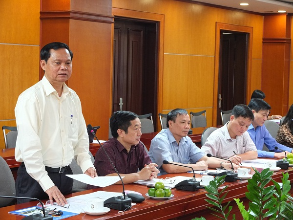 Đồng chí Huỳnh Phong Tranh, Ủy viên Trung ương Đảng, Tổng Thanh tra Chính phủ, Ủy viên Ban Chỉ đạo Trung ương về phòng, chống tham nhũng phát biểu tại buổi làm việc