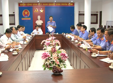 Ban Nội chính Tỉnh ủy làm việc với Viện kiểm sát nhân dân tỉnh