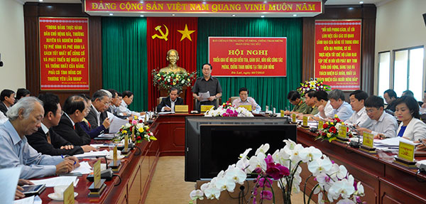 Đoàn công tác của Ban Chỉ đạo Trung ương về phòng, chống tham nhũng làm việc với Ban Thường vụ Tỉnh ủy Lâm Đồng 
