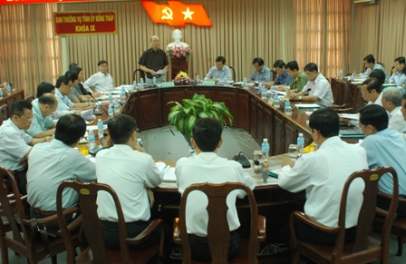 Đoàn công tác của Ban Chỉ đạo Trung ương về phòng, chống tham nhũng làm việc với Ban Thường vụ Tỉnh ủy Đồng Tháp 