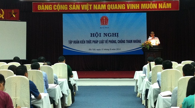 Một Hội nghị tập huấn kiến thức pháp luật về phòng, chống tham nhũng của Bộ Tư pháp