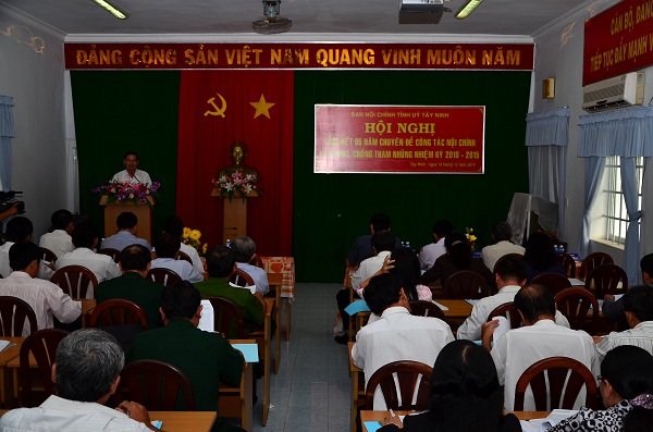 Một Hội nghị tổng kết chuyên đề công tác nội chính và phòng, chống tham nhũng của Tỉnh ủy Tây Ninh