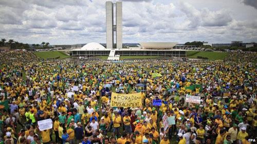 Hình ảnh biểu tình tại Brazil