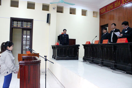 Một phiên tòa của Tòa án nhân dân tỉnh Lạng Sơn