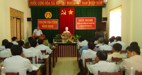 Hội nghị sơ kết công tác thanh tra 6 tháng đầu năm 2015 của Thanh tra tỉnh Bình Định