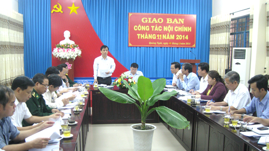 Ban Nội chính Tỉnh ủy tổ chức Hội nghị giao ban công tác nội chính