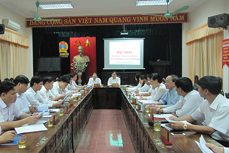 Hội nghị giao ban 6 tháng đầu năm 2015 Tòa án nhân dân hai cấp tỉnh Nam Định