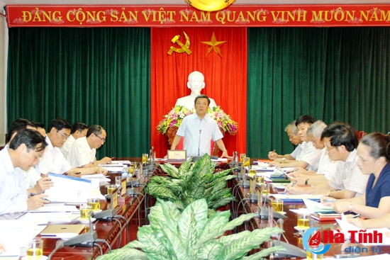 Một cuộc họp của Ban Thường vụ Tỉnh ủy Hà Tĩnh 