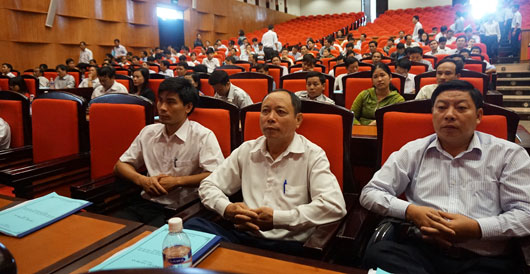 Các đại biểu dự Hội nghị phổ biến Luật tiếp công dân, khiếu nại, tố cáo và phòng, chống tham nhũng tỉnh Đắk Nông