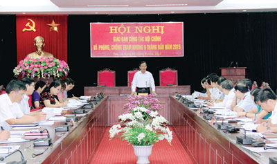 Hội nghị giao ban công tác nội chính và phòng, chống tham nhũng 9 tháng đầu năm 2015 tỉnh Sơn La