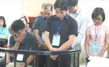 Các bị cáo tại phiên tòa