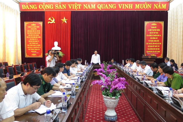 Đoàn công tác của Ban Nội chính Trung ương làm việc với Tỉnh ủy Điện Biên về công tác nội chính và phòng, chống tham nhũng