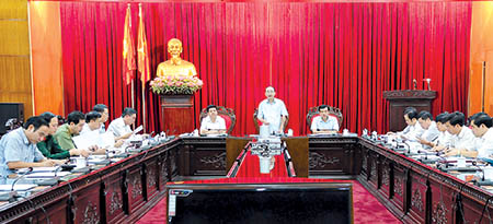 Một Hội nghị của Ban Thường vụ Tỉnh ủy Thái Bình