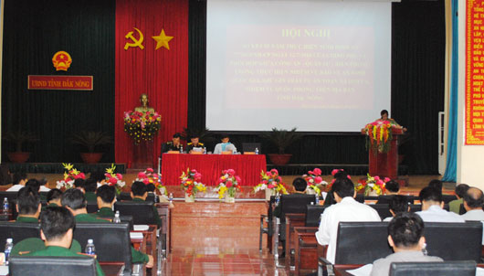 Hội nghị sơ kết 5 năm thực hiện Nghị định số 77/2010/NĐ-CP, ngày 12-7-2010 của Chính phủ về phối hợp giữa Công an - Quân sự - Biên phòng tỉnh Đắk Nông