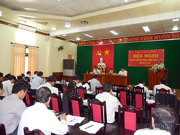 Một Hội nghị công tác phòng, chống tham nhũng của tỉnh Quảng Ngãi