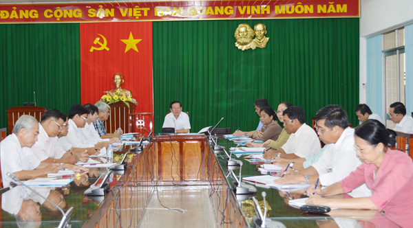 Thường trực Tỉnh ủy làm việc với các ban Đảng về công tác nội chính và phòng, chống tham nhũng