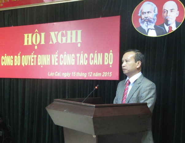 Đồng chí Hoàng Thế Hùng phát biểu tại Hội nghị