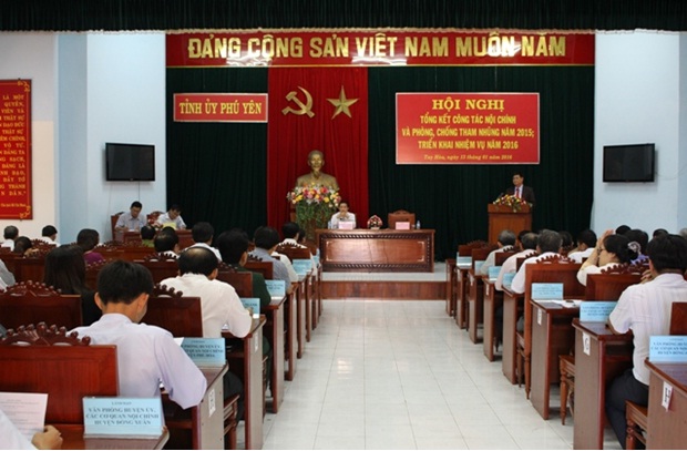 Hội nghị tổng kết công tác nội chính và phòng, chống tham nhũng năm 2015, triển khai nhiệm vụ năm 2016 của Tỉnh ủy Phú Yên (noichinhphuyen.vn)