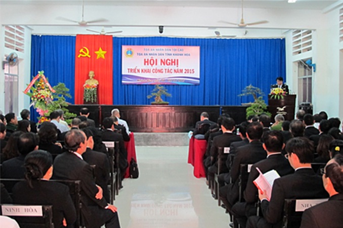 Hội nghị triển khai công tác năm 2015 của Tòa án nhân dân tỉnh Khánh Hòa