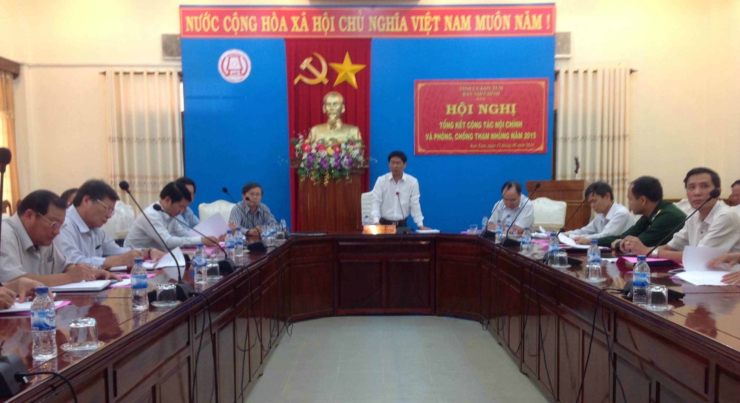 Hội nghị trực tuyến tổng kết công tác nội chính và phòng, chống tham nhũng do Ban Nội chính Tỉnh ủy Kon Tum tổ chức