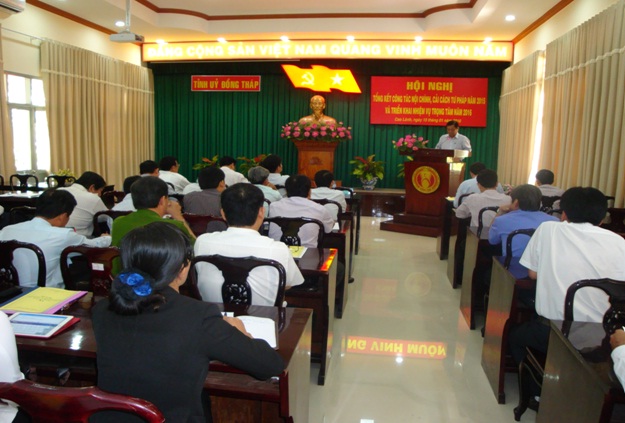 Một Hội nghị về công tác nội chính và cải cách tư pháp của tỉnh Đồng Tháp