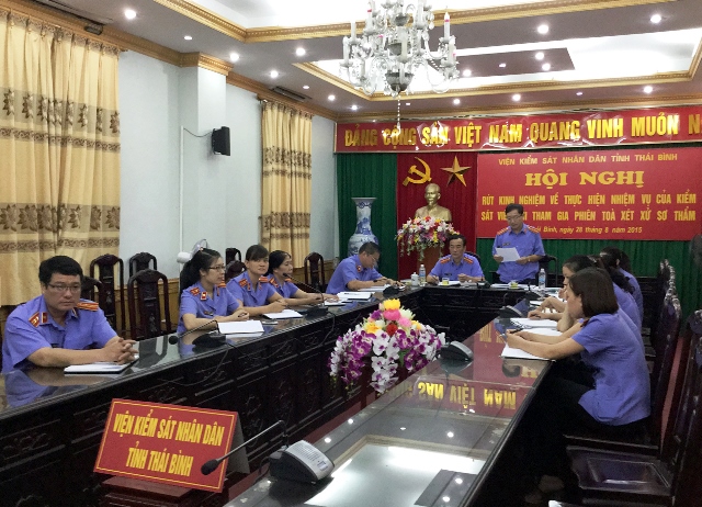 Một Hội nghị trực tuyến của Viện kiểm sát nhân dân tỉnh Thái Bình