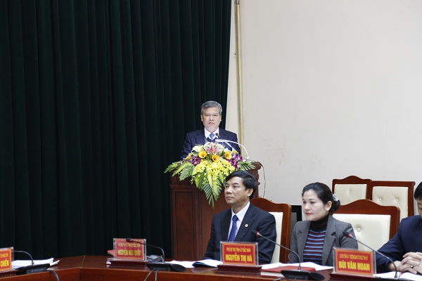 Đồng chí Nguyễn Văn Thông, Phó trưởng Ban Nội chính Trung ương phát biểu tại Hội nghị