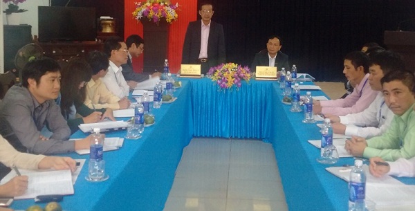 Đồng chí Trần Công Thuật, Phó Bí thư Thường trực Tỉnh ủy phát biểu tại buổi làm việc