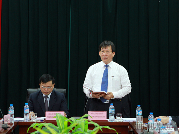 Đồng chí Phạm Anh Tuấn, Phó trưởng Ban Nội chính Trung ương phát tại buổi làm việc