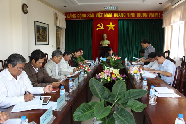 Quang cảnh Hội nghị giao ban công tác nội chính tháng 2-2016 của tỉnh Phú Yên